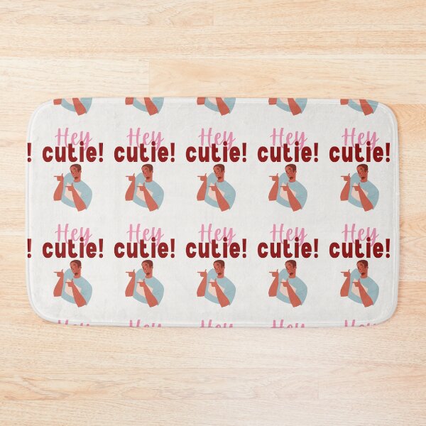 Item preview, Hey Cutie Funny Flirty Winking Guy Typography Illustration designed and sold by Artemis & Woven Collective.