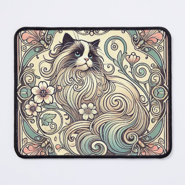 Item preview, Whimsical Swirly Ragdoll Cat designed and sold by Lion and Lamb Design.