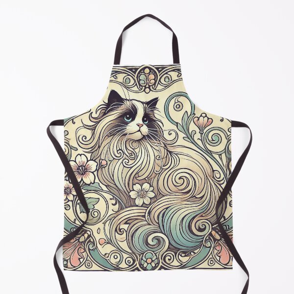Item preview, Whimsical Swirly Ragdoll Cat designed and sold by Lion and Lamb Design.