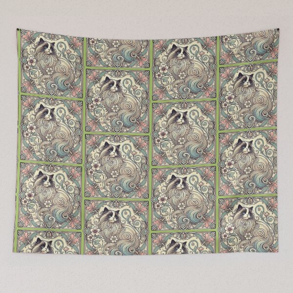 Item preview, Whimsical Swirly Ragdoll Cat designed and sold by Lion and Lamb Design.