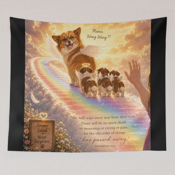 Item preview, Justice for Wangwang “Mama Wang Wang Rainbow Bridge” Angel Memorial Gift designed and sold by CanvasFuse.