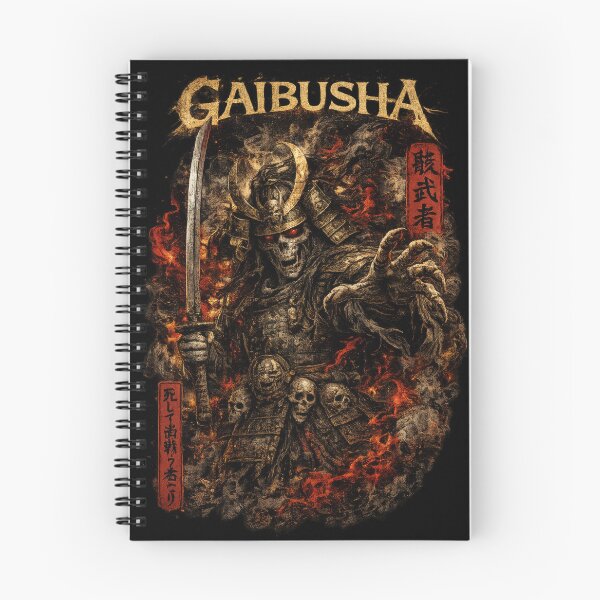 Item preview, GAIBUSHA - Undead Samurai Heavy Metal Art designed and sold by YamatoCatStudio.