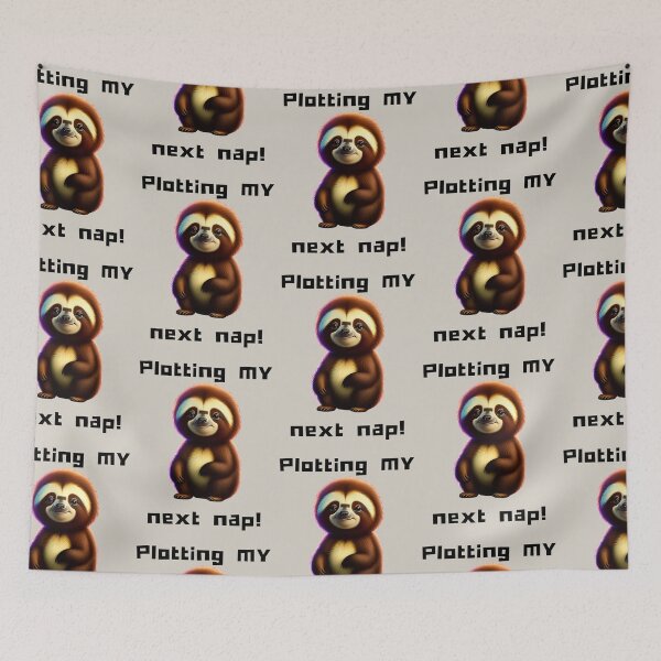 Item preview, Plotting My Next Nap Cute Sloth Funny Napping Quote designed and sold by Artemis & Woven Collective.