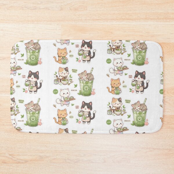 Item preview, Kawaii Cat Dessert Café Sticker | Cute Matcha & Pastry Chibi Cats designed and sold by yanderedev.