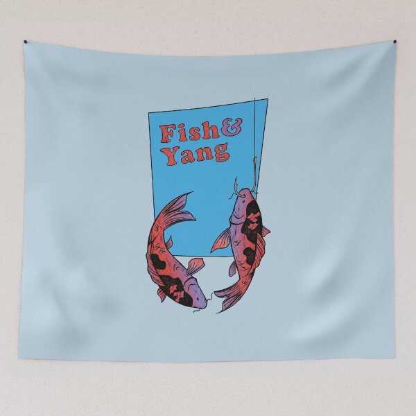Item preview, Fish and Yang Funny Fishing Koi Fish Yin Yang Pun designed and sold by KiwiRider.