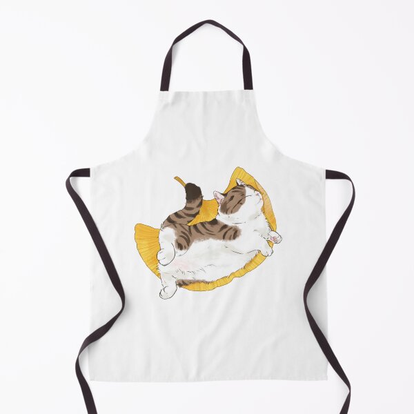 Item preview, Dragon Li Cat Sleep On A Leaf Cute Whimsical Yellow Ginkgo Art designed and sold by Minranshop.