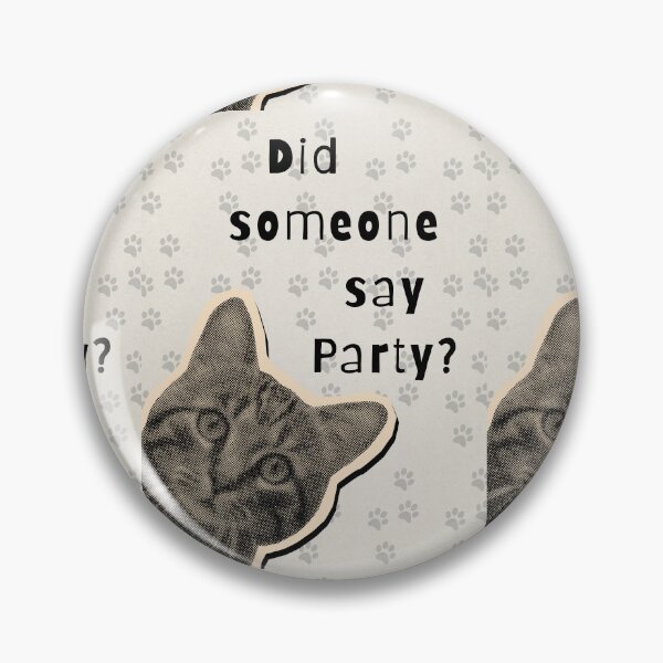 Item preview, Did Someone Say Party Halftone Cat Funny Animal Print designed and sold by Artemis & Woven Collective.