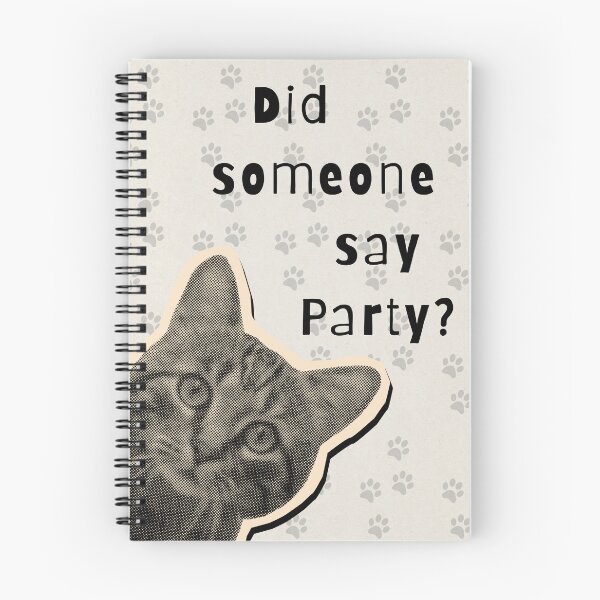 Item preview, Did Someone Say Party Halftone Cat Funny Animal Print designed and sold by Artemis & Woven Collective.