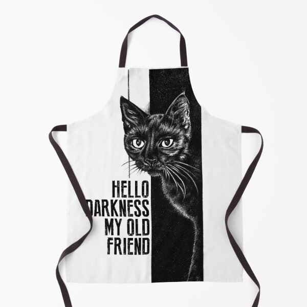 Item preview, Hello Darkness My Old Friend Black Cat Sketch V2 designed and sold by GritFX.