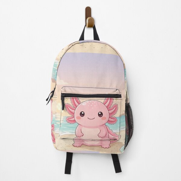 Item preview, Cute Pink Axolotl on the Beach at Sunset designed and sold by SweetLilith.