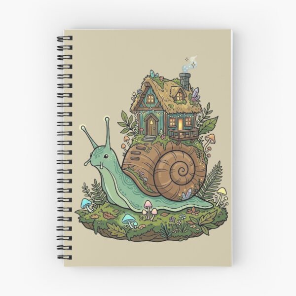 Item preview, Cute Snail with Tiny Cottage House Cottagecore  designed and sold by dreamkaistudios.
