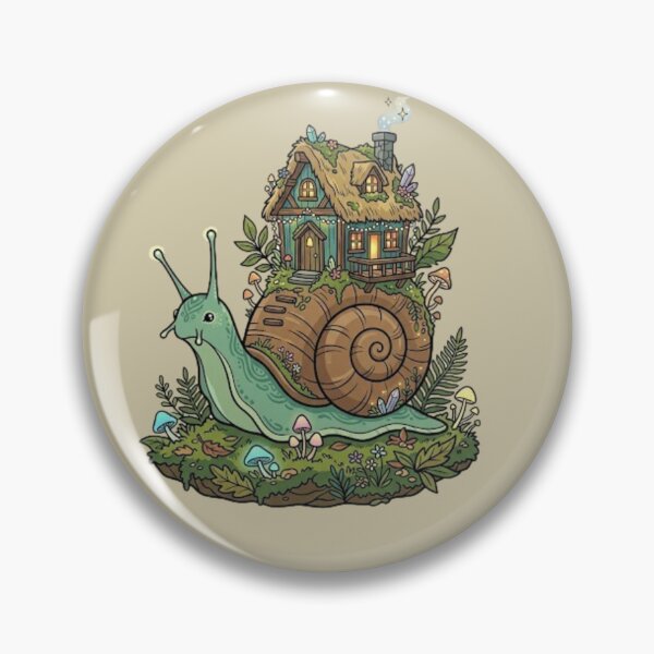 Item preview, Cute Snail with Tiny Cottage House Cottagecore  designed and sold by dreamkaistudios.