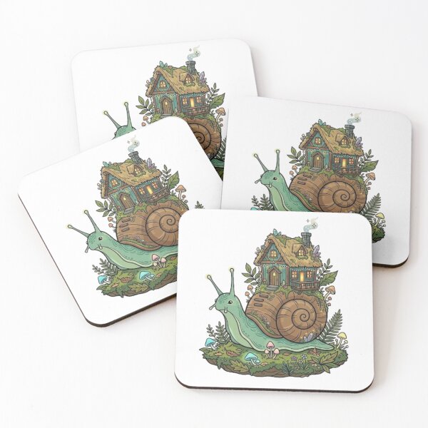 Item preview, Cute Snail with Tiny Cottage House Cottagecore  designed and sold by dreamkaistudios.