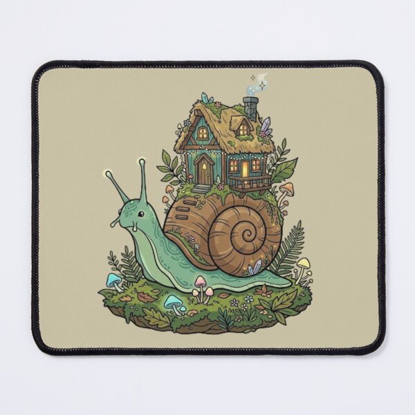 Item preview, Cute Snail with Tiny Cottage House Cottagecore  designed and sold by dreamkaistudios.