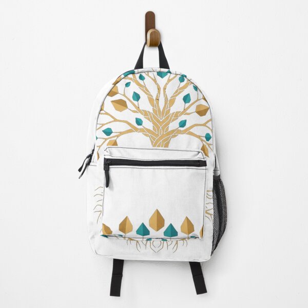 Item preview, Geometric Tree of Life Gold Teal Botanical Art designed and sold by Dzblack.