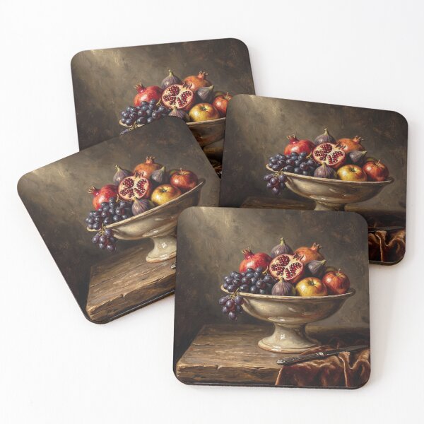 Item preview, Classic Fruit Still Life Pomegranate Baroque Oil Painting designed and sold by KiwiRider.