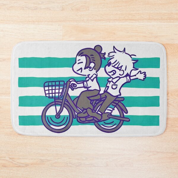 Item preview, Chibi Gojo and Geto Bike Ride designed and sold by PRINTATSTUDIO.