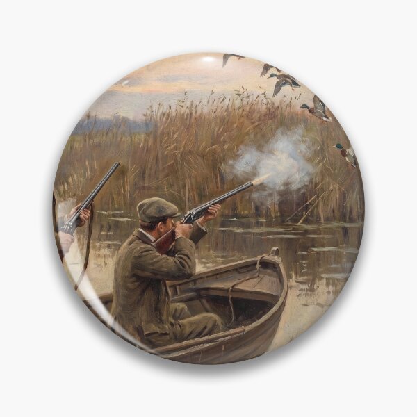 Item preview, Duck Hunting Vintage Waterfowl Shooting Classic Oil Painting designed and sold by KiwiRider.
