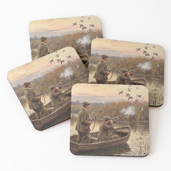 Item preview, Duck Hunting Vintage Waterfowl Shooting Classic Oil Painting designed and sold by KiwiRider.