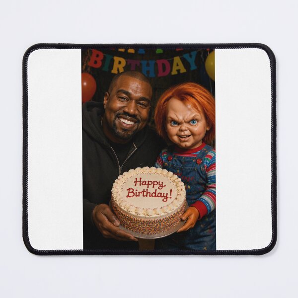 Item preview, Kanye west chucky horror movie film happy birthday funny meme memes parody designed and sold by CheeseBlueprint.