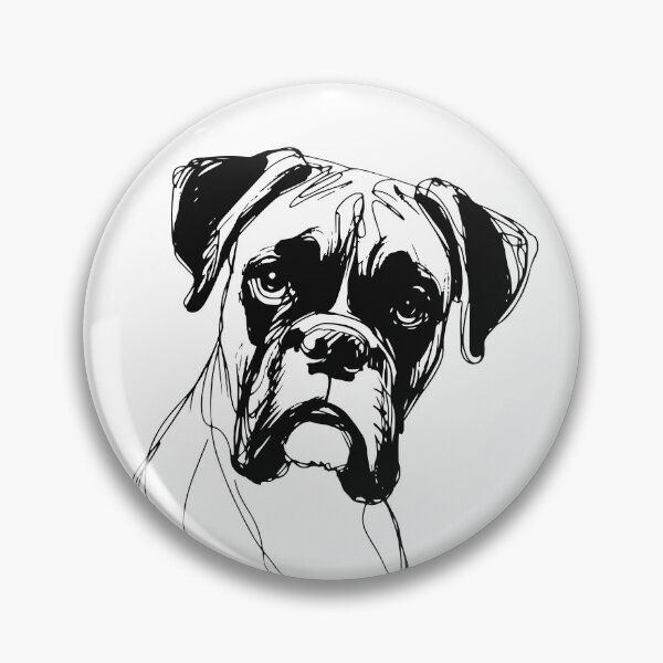 Item preview, Boxer Dog Scribble Portrait – Loyal and Lovable designed and sold by pixiedustpaint.