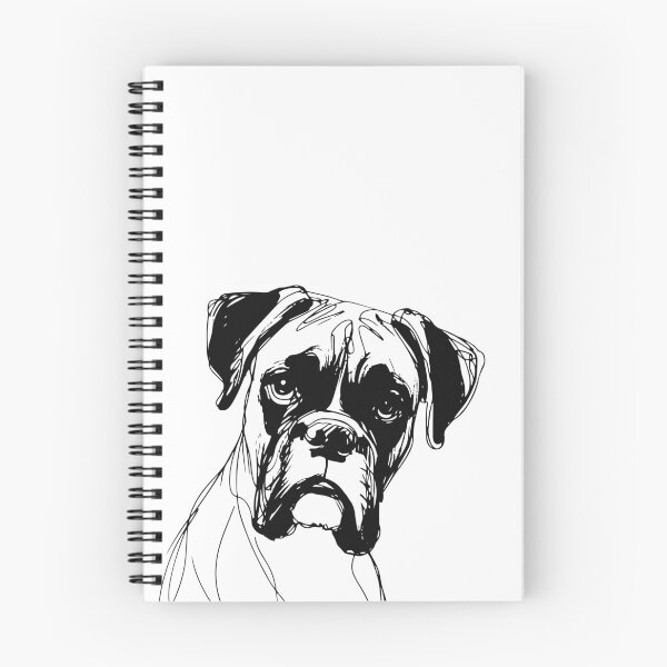 Item preview, Boxer Dog Scribble Portrait – Loyal and Lovable designed and sold by pixiedustpaint.