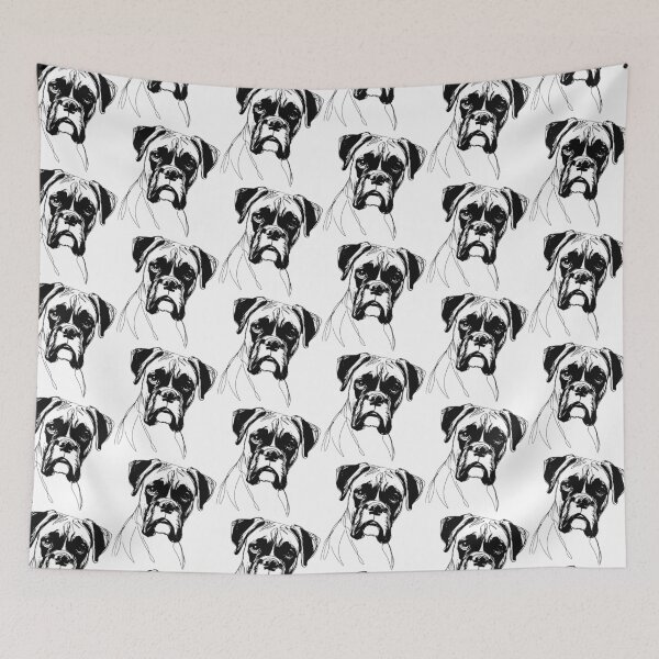 Item preview, Boxer Dog Scribble Portrait – Loyal and Lovable designed and sold by pixiedustpaint.