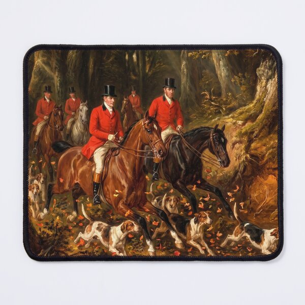 Item preview, #2/2 Forest Fox Hunting Sunbeams Classic Equestrian Oil Painting designed and sold by KiwiRider.