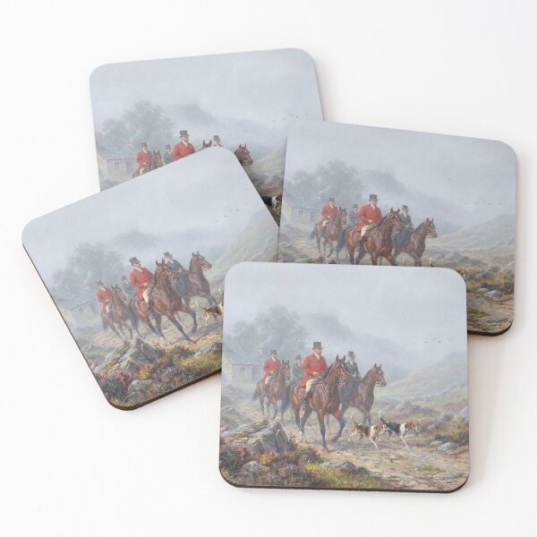 Item preview, Victorian Equestrian Fox Hunting Misty Mountain Oil Painting designed and sold by KiwiRider.
