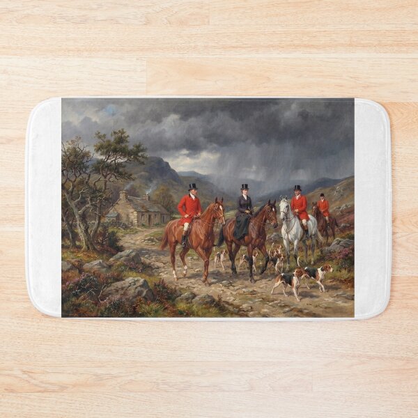 Item preview, Victorian Equestrian Fox Hunting Dramatic Storm Oil Painting designed and sold by KiwiRider.