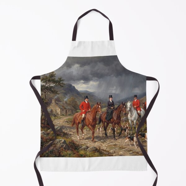 Item preview, Victorian Equestrian Fox Hunting Dramatic Storm Oil Painting designed and sold by KiwiRider.