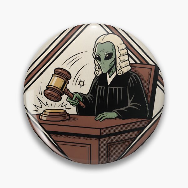 Item preview, Alien Judge Order In Court Retro Comic Law Graphic designed and sold by DuckOddity.