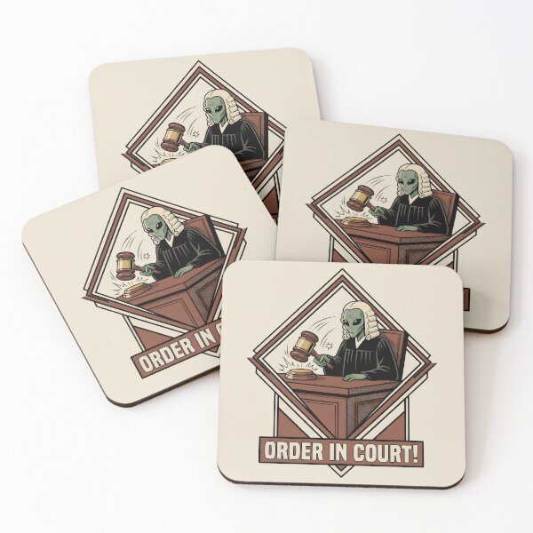 Item preview, Alien Judge Order In Court Retro Comic Law Graphic designed and sold by DuckOddity.