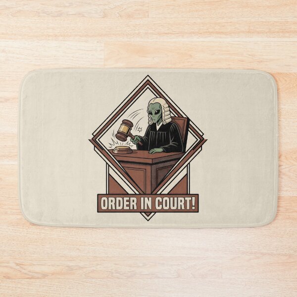 Item preview, Alien Judge Order In Court Retro Comic Law Graphic designed and sold by DuckOddity.