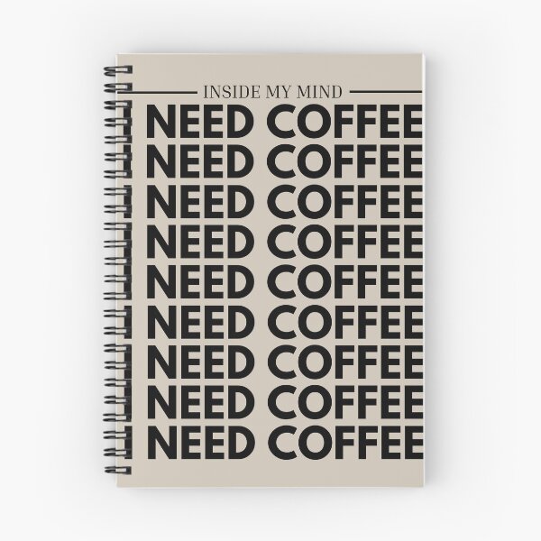 Item preview, Inside My Mind I Need Coffee Minimalist Modern Typography Print designed and sold by Artemis & Woven Collective.