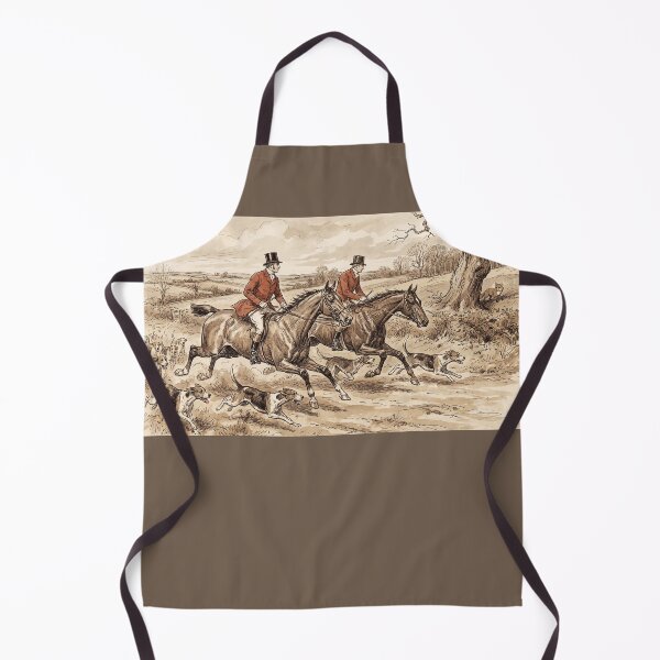 Item preview, Victorian Fox Hunting Vintage Equestrian Engraving Lithograph 1/1 designed and sold by KiwiRider.