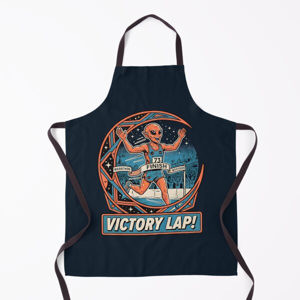 Item preview, Alien Marathon Runner Victory Lap Retro Sport Graphic designed and sold by DuckOddity.