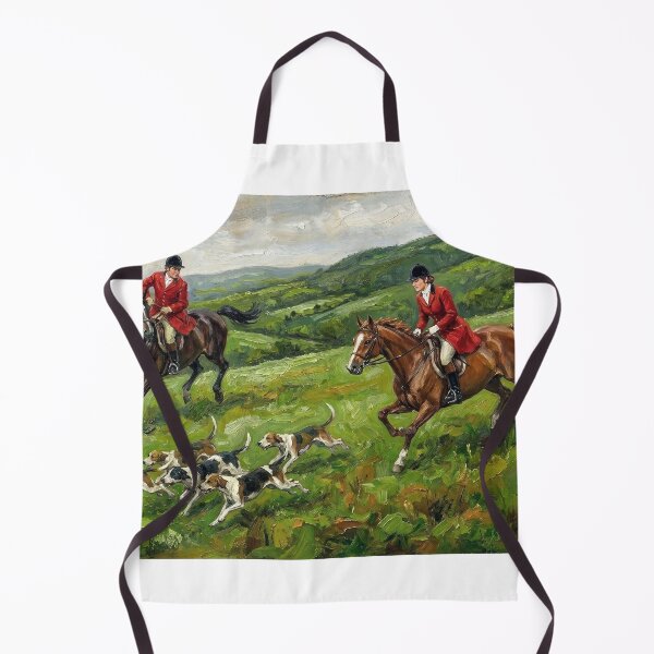 Item preview, Equestrian Horse Riding Fox Hunting Impasto Oil Painting designed and sold by KiwiRider.