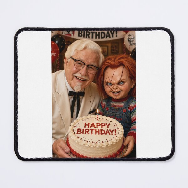 Item preview, Colonel sanders kfc chucky horror movie film happy birthday funny meme memes parody designed and sold by CheeseBlueprint.