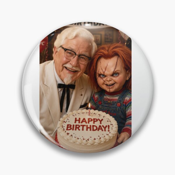 Item preview, Colonel sanders kfc chucky horror movie film happy birthday funny meme memes parody designed and sold by CheeseBlueprint.