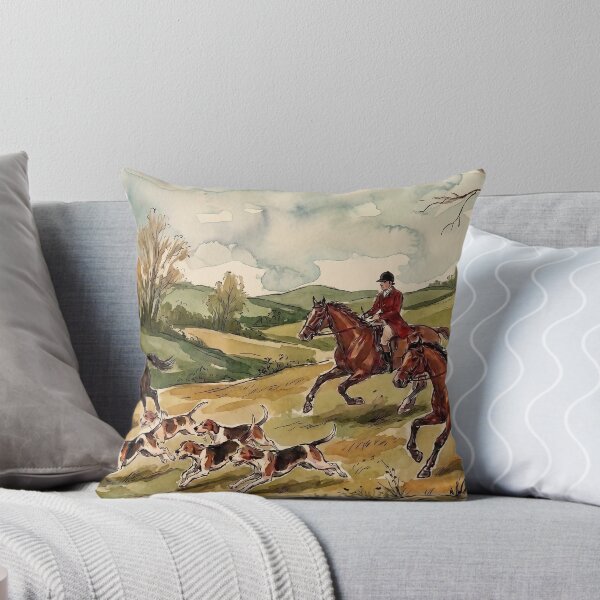 Item preview, Traditional Fox Hunting Equestrian Horse Riding Countryside Watercolor designed and sold by KiwiRider.