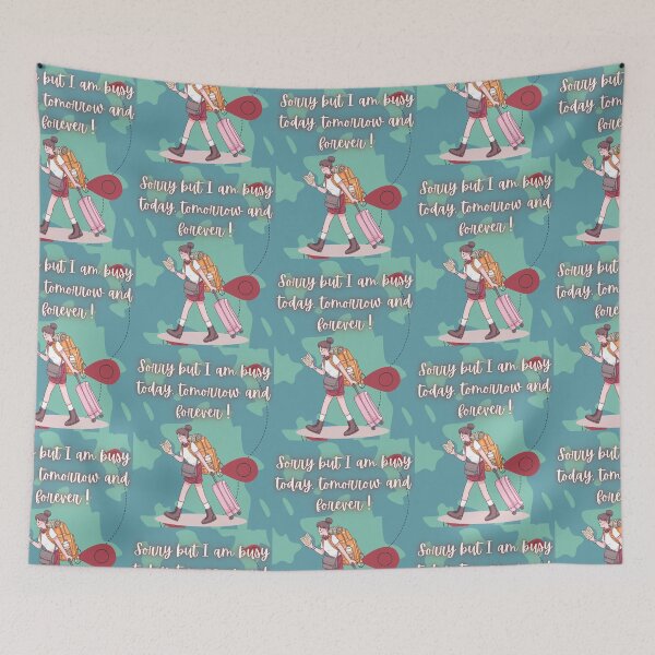 Item preview, Busy Travelling Today Tomorrow And Forever Cute Wanderlust Girl designed and sold by Artemis & Woven Collective.