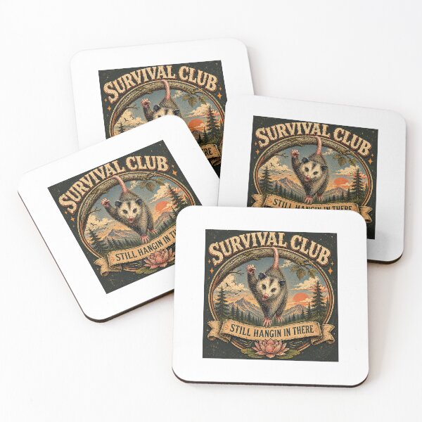 Artikelvorschau, Survival Club – Immer noch am Ball! Lustiges Vintage-Opossum-Retro-Design entworfen und verkauft von NikkianaJones.
