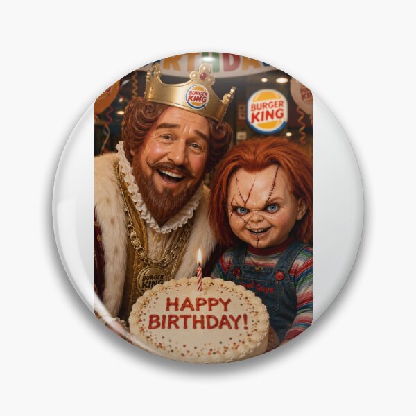 Item preview, Burger king chucky horror movie film happy birthday funny meme memes parody designed and sold by CheeseBlueprint.