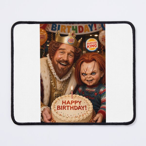 Item preview, Burger king chucky horror movie film happy birthday funny meme memes parody designed and sold by CheeseBlueprint.