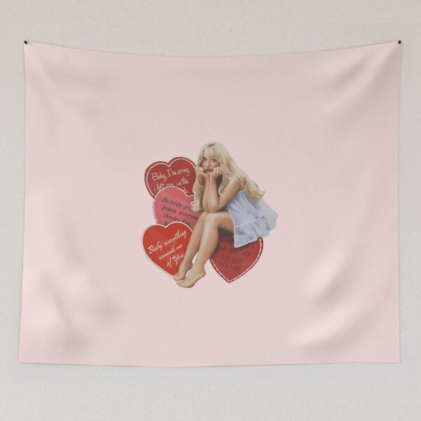 Item preview, Sabrina Carpenter Red Heart Love Letter Quotes T-Shirt designed and sold by GloomWood.