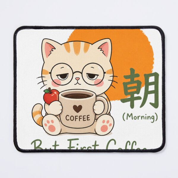 Item preview, Cute Coffee Teacher Cat – Kawaii Teacher But First Coffee Funny Teacher Gift designed and sold by QARVI.