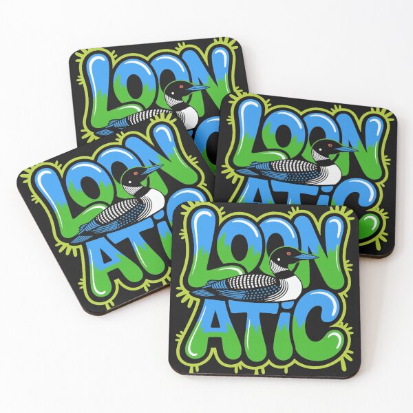 Item preview, Loonatic Lake Bird Colorful Nature Pun Design designed and sold by Brennankells32.