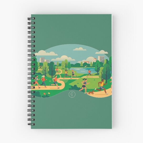 Item preview, City Park Runners Outdoor Trail Jogging Landscape parkrun designed and sold by KiwiRider.