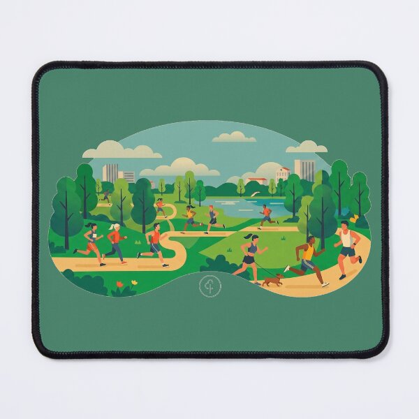 Item preview, City Park Runners Outdoor Trail Jogging Landscape parkrun designed and sold by KiwiRider.